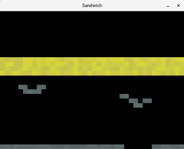 Physics Simulator, layer of sand in the air.