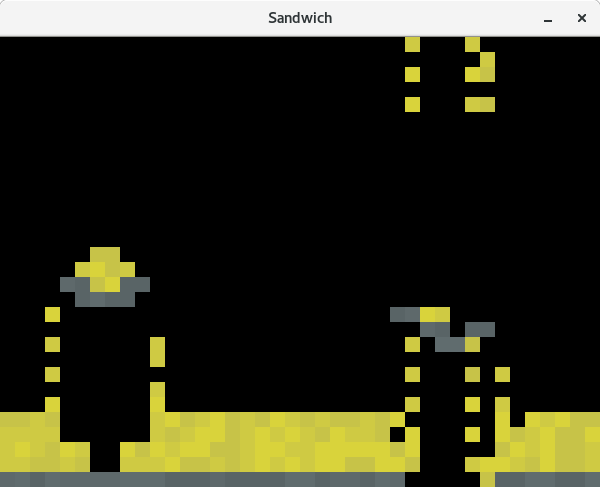 Physics Simulator, layer of sand falls to infinity.
