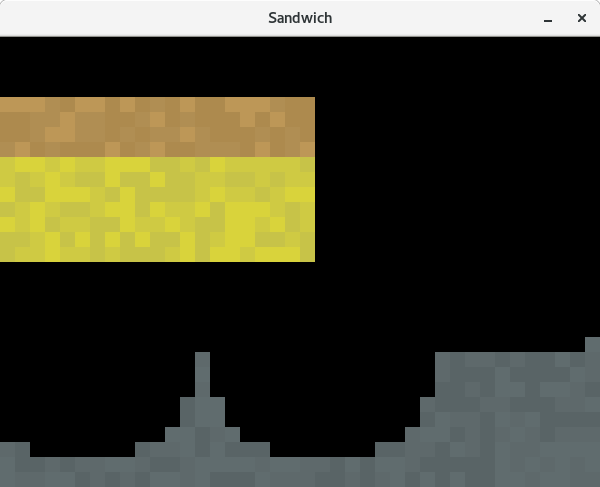 Physics Simulator, state of the terrain after explosion.